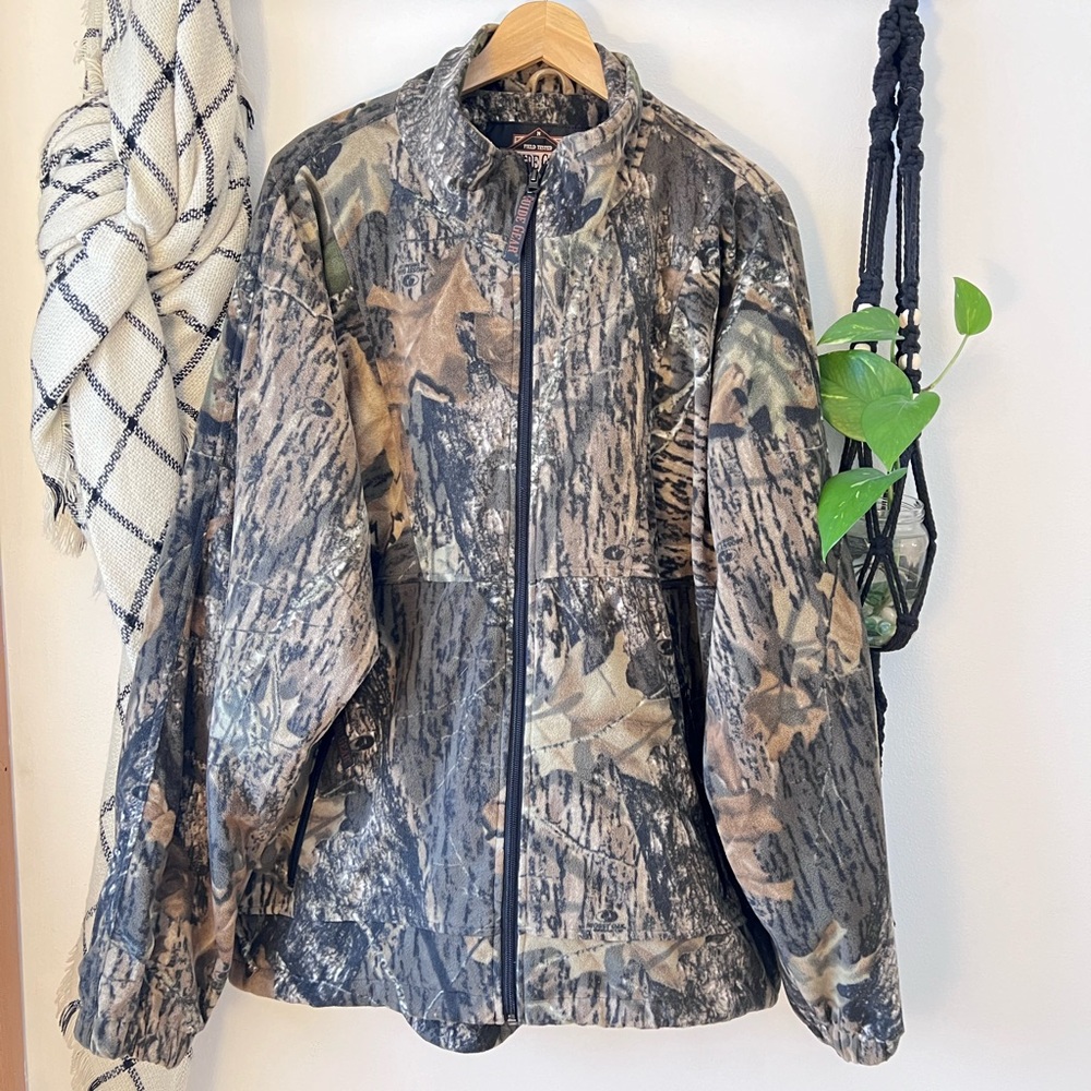 Vintage 1990s Guide Gear Fleece Camouflage Zip Up